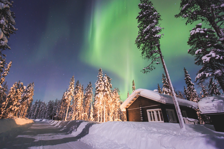 Auroras boreales en la Laponia Sueca